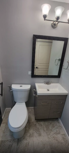 Charcoal Tile Shower & Bath, view 3
