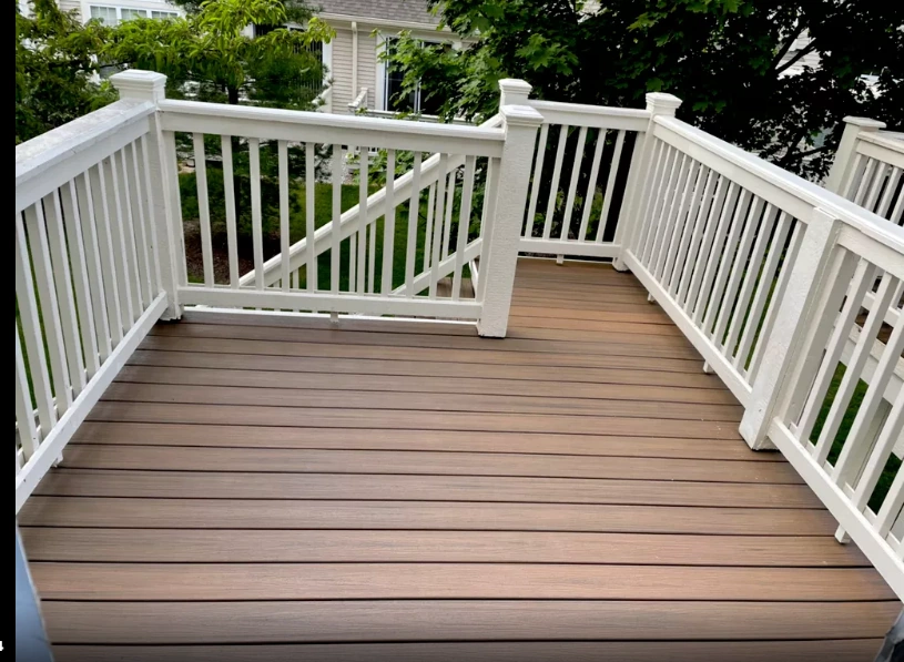 Decking with White Railings, view 1