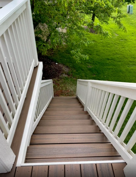 Decking with White Railings, view 2
