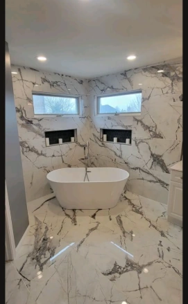 Marble-Look Bathroom Remodel, view 2